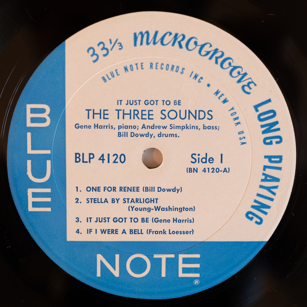 BLUE NOTE BLP 4120 準完オリ　THE THREE SOUNDS / IT JUST GO TO BE NYC・VAN GELDERの刻印・耳　再生音良好_画像4