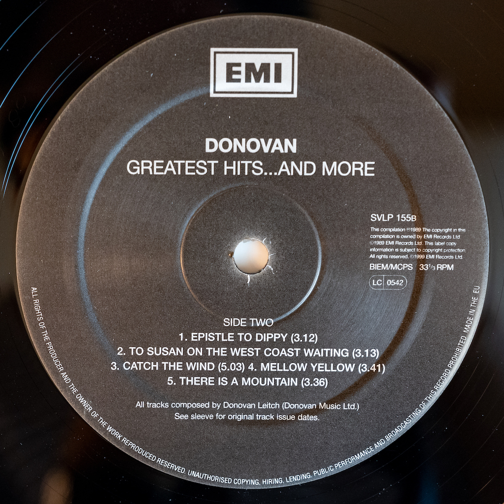 再販 重量盤 ２LP DONOVAN「Greatest Hits ... And More」SIMPLY VINYL 美盤 再生音良好 ドノヴァン 超音波洗浄済みの画像7