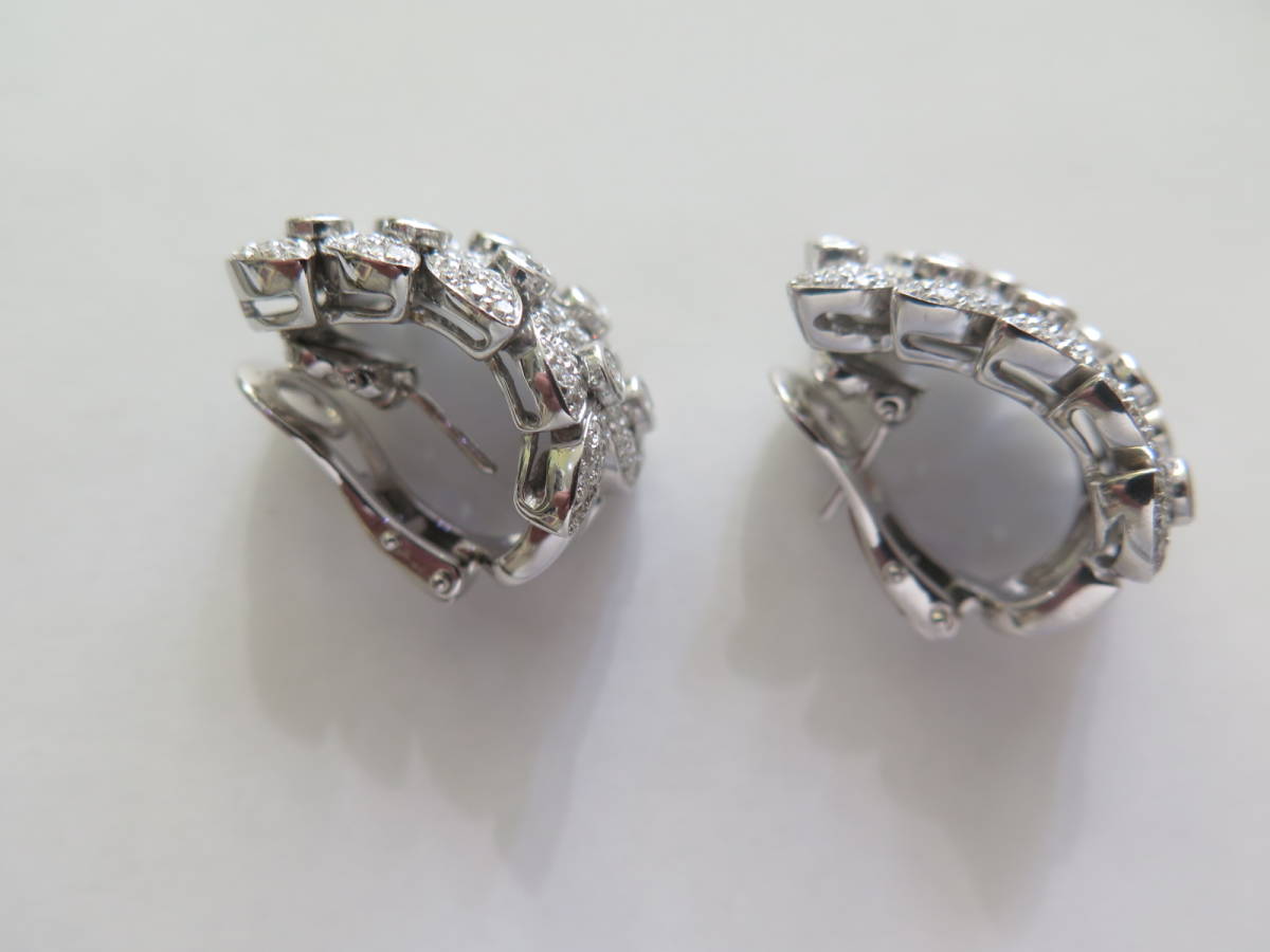 ｋ18/18金ホワイトゴールド　ダイヤモンドピアス22.3ｇ　ダイヤモンド1.62ｃｔ×2　_画像3