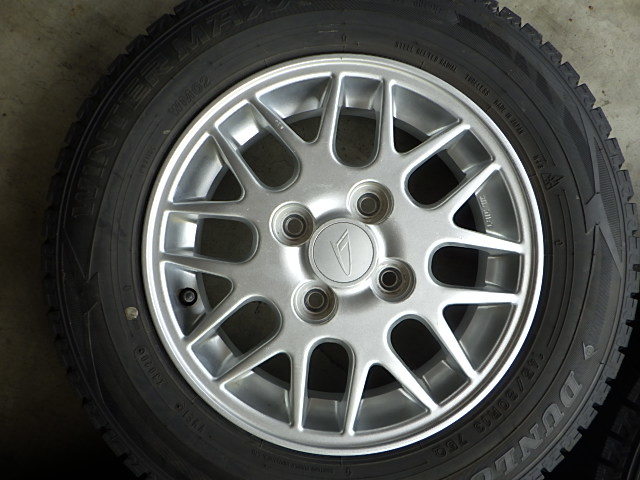 2210-177　ダイハツ　アルミホイール＆スタッドレスタイヤ　145/80R13　2019-20年　4本セット_画像5