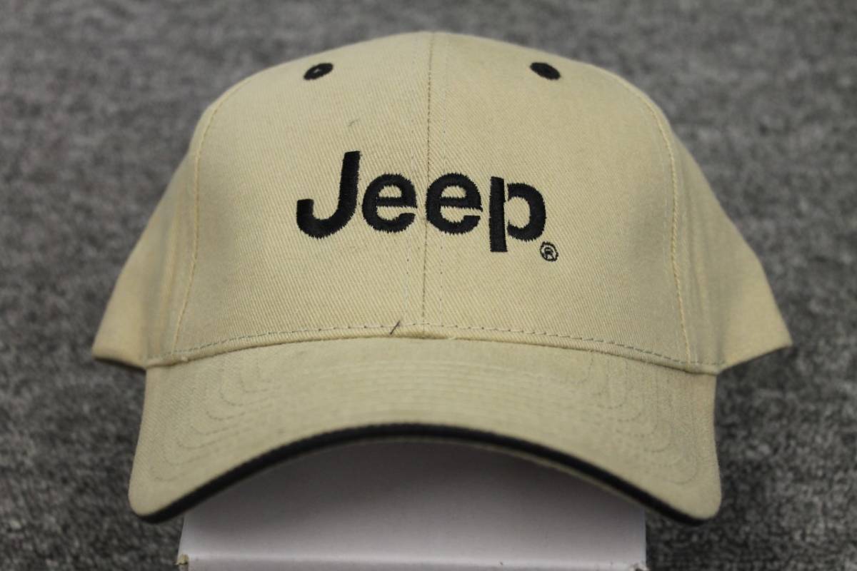 ジープ JEEP文字 帽子 ブラック/ベージュ地 NO2 新品 クライスラー メーカーライセンス品 USA輸入品 絶版 JEEP CHEROKEE_画像2