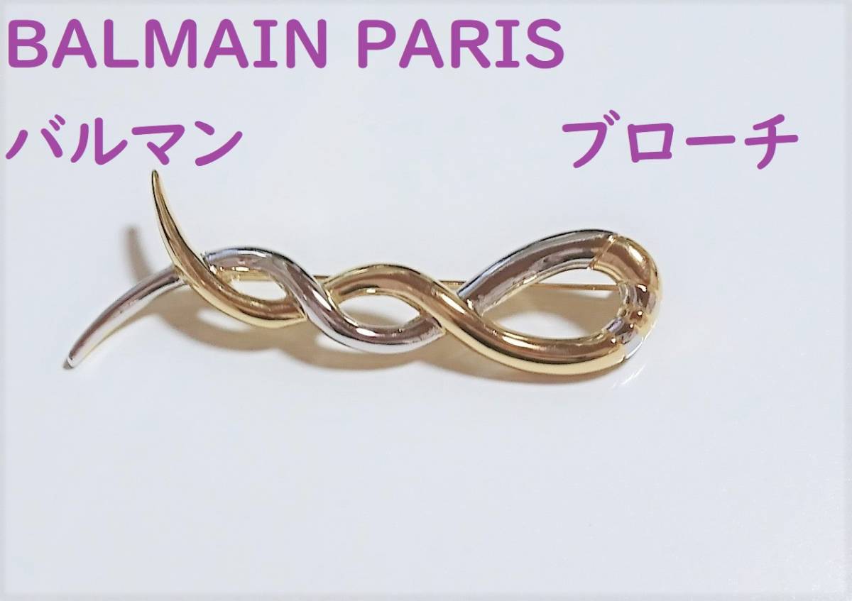 バルマン BALMAIN paris ブローチ ゴールド - 通販 - pinehotel.info