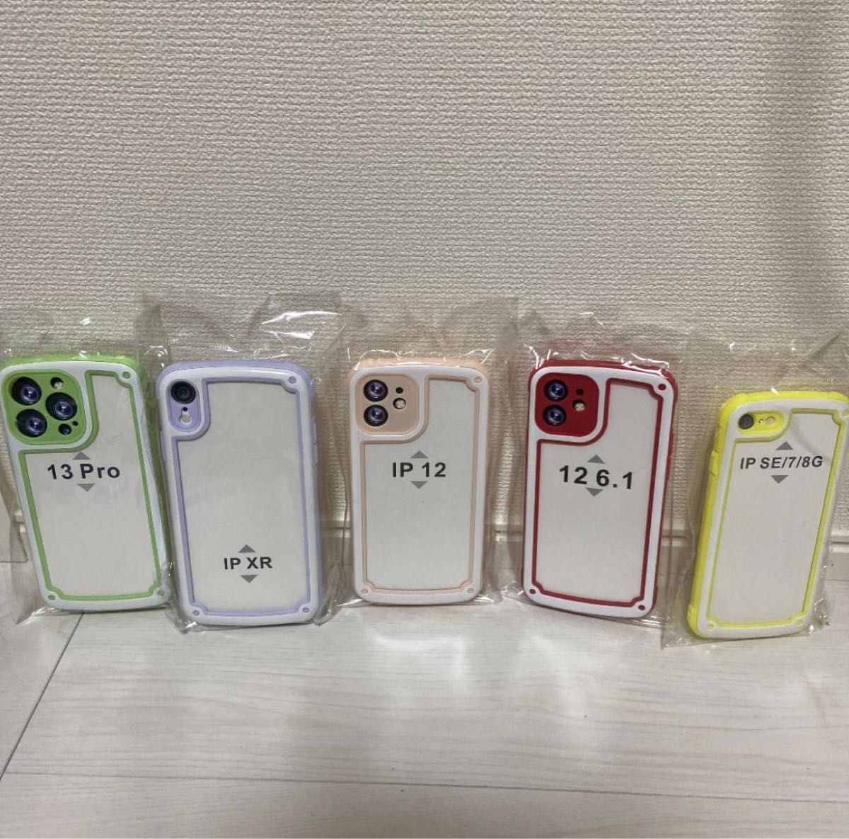 iPhone12promax 赤色 レッド iPhoneケース 携帯ケース クリアケース 透明ケース シンプルケース アイフォン