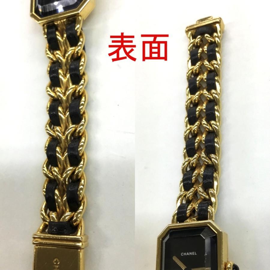  送料無料 中古 シャネル 時計 CHANEL プルミエール Lサイズ 腕時計 GP/革 クォーツ レディース 145673_画像8