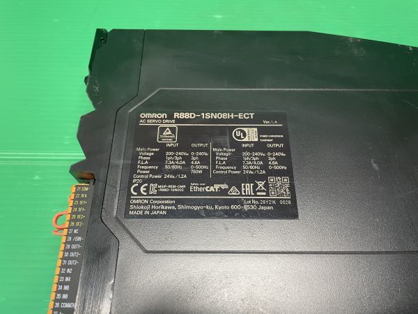 【1195】OMRON R88D-1SN08H-ECT AC SERVO DRIVER　サーボドライバー　オムロン【在庫2】_画像6