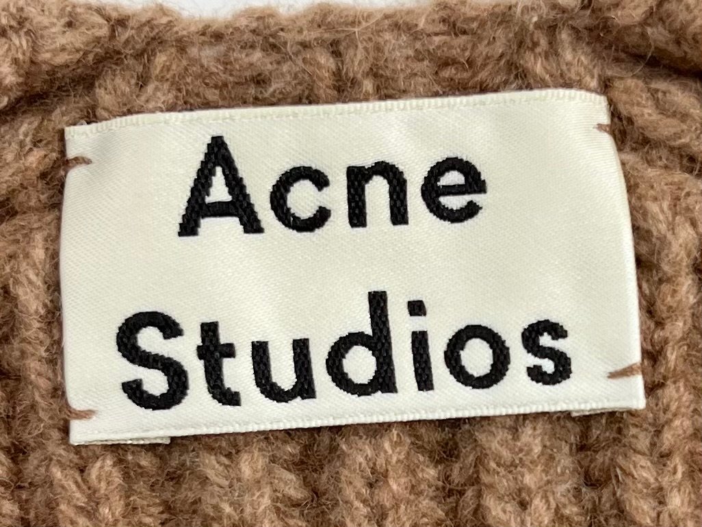 Acne Studios Acne s Today oz [DEBORAH L-WOOL/tebola Ram шерсть ]. плетеный вязаный V шея тянуть over свитер 19J163 XS чай 