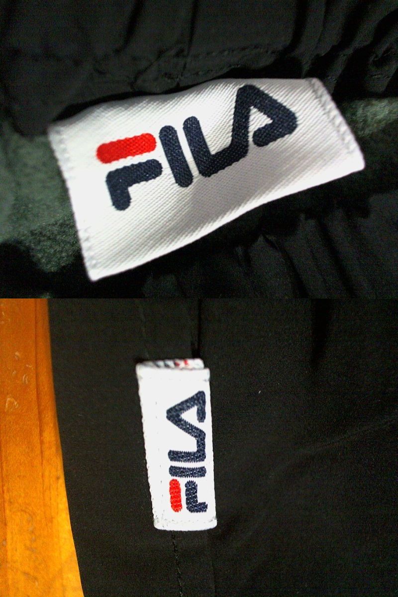 ★フィラ【FILA】防寒 裏フリース トラックパンツ　カーゴパンツ L 黒 ブラック　_画像5