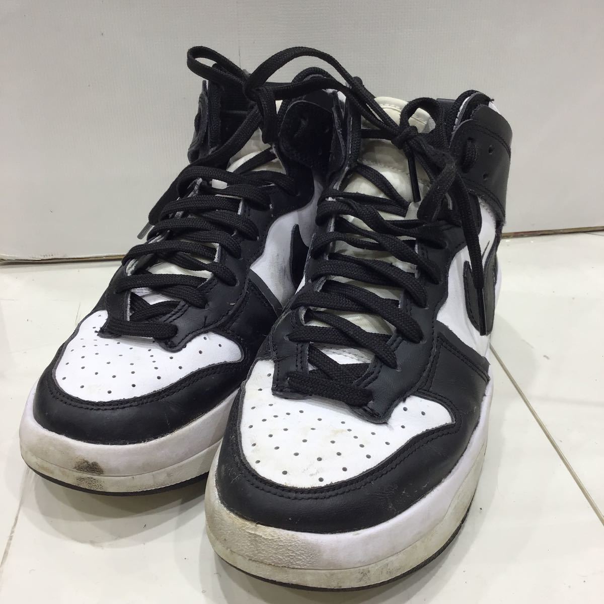 【NIKEナイキ】DH3718-104 ダンク HIGH ハイカットスニーカー 25.5cm ホワイト/ブラック 2308oki_画像1