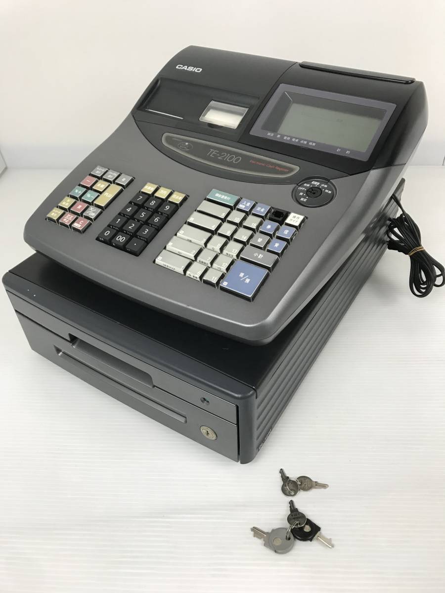 CASIO カシオ 電子レジスター レジ TE-2100 動作 鍵付き 店舗 ｜代購幫