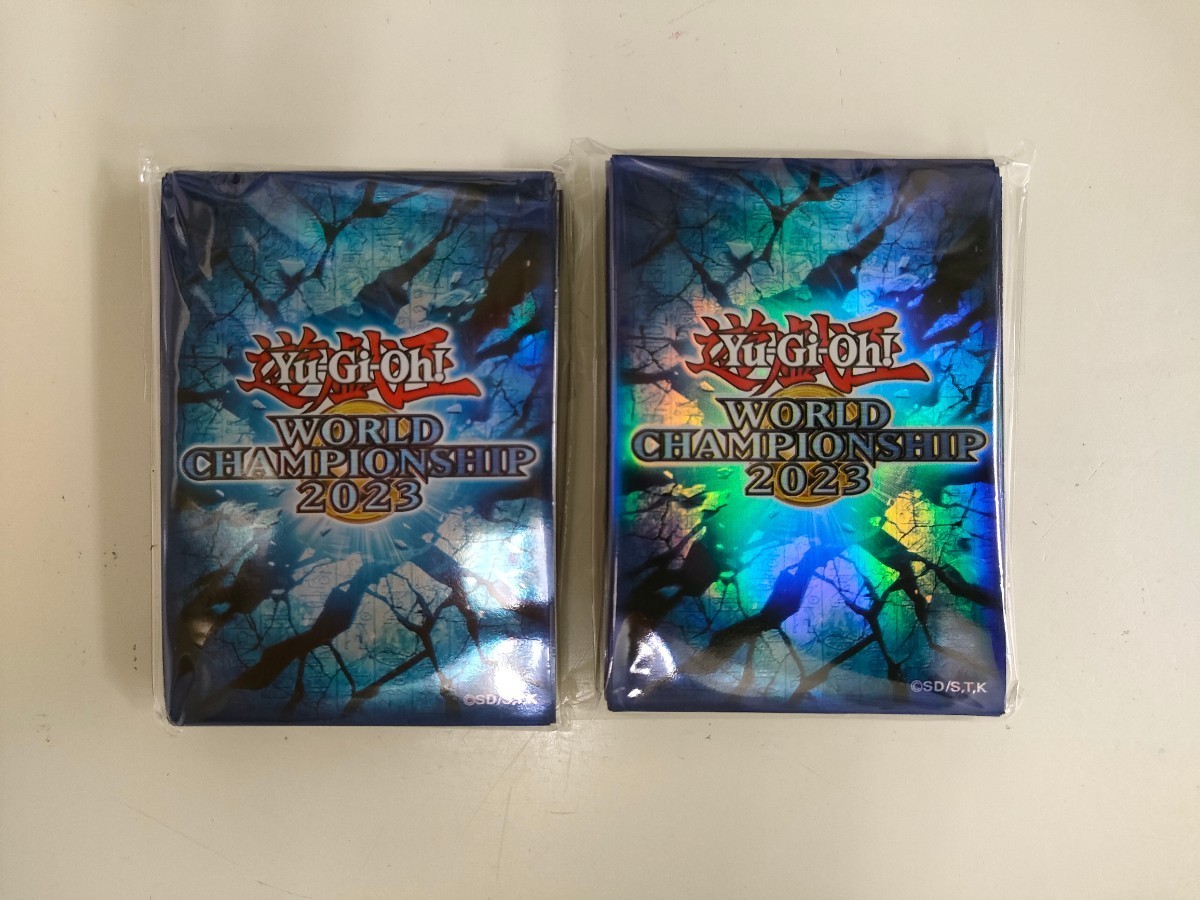 柔らかな質感の 遊戯王 wcs2023 スリーブ 青 100枚 未開封 公式