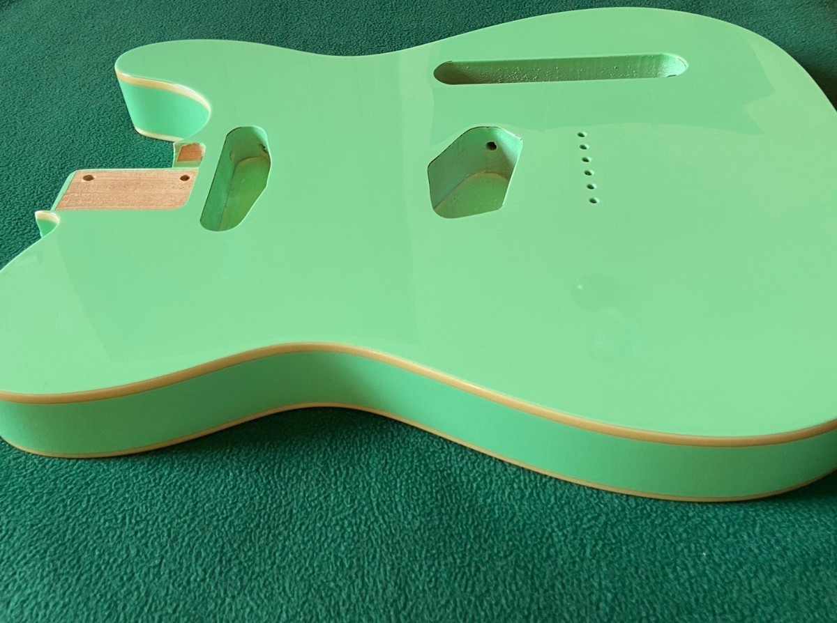  Telecaster корпус (No38) Surf зеленый крепление custom specification 