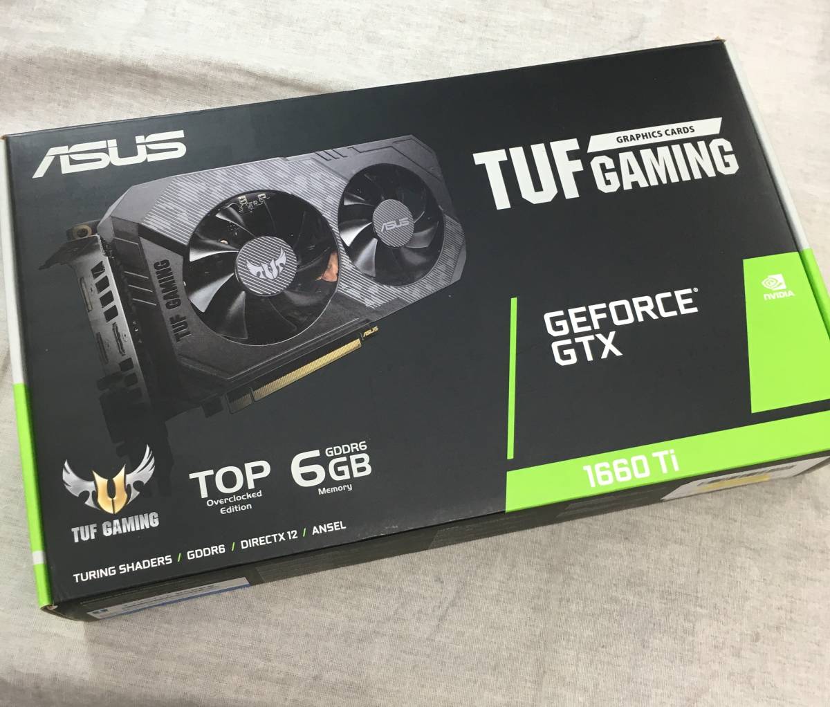 ASUS TUF Gaming GeForce GTX 1660 Ti EVO 搭載ビデオカード TOP Edition 6GB GDDR6 TUF