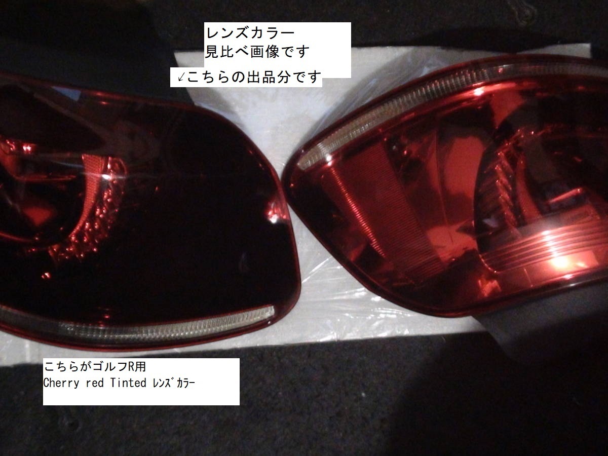 VW ゴルフ６ Ⅵ MK6 ゴルフR GTI EDITION 純正 LED 左 テール ランプ 外側 2011年式 テールライト 全点灯確認OK Cherry red Tinted._画像7