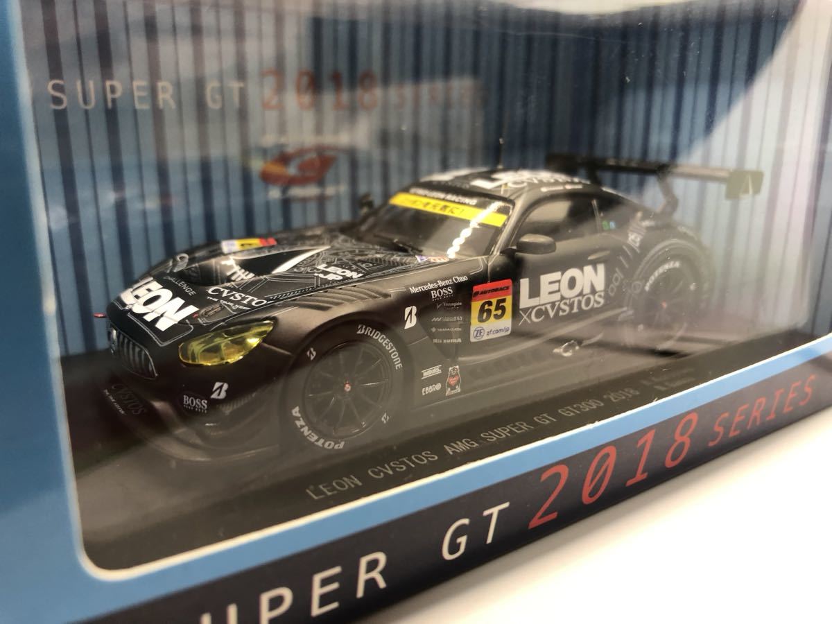 エブロ 1/43 レオン クストス メルセデス AMG 2018 スーパーGT GT300 #65 黒澤治樹/蒲生尚弥 未開封 45659の画像2