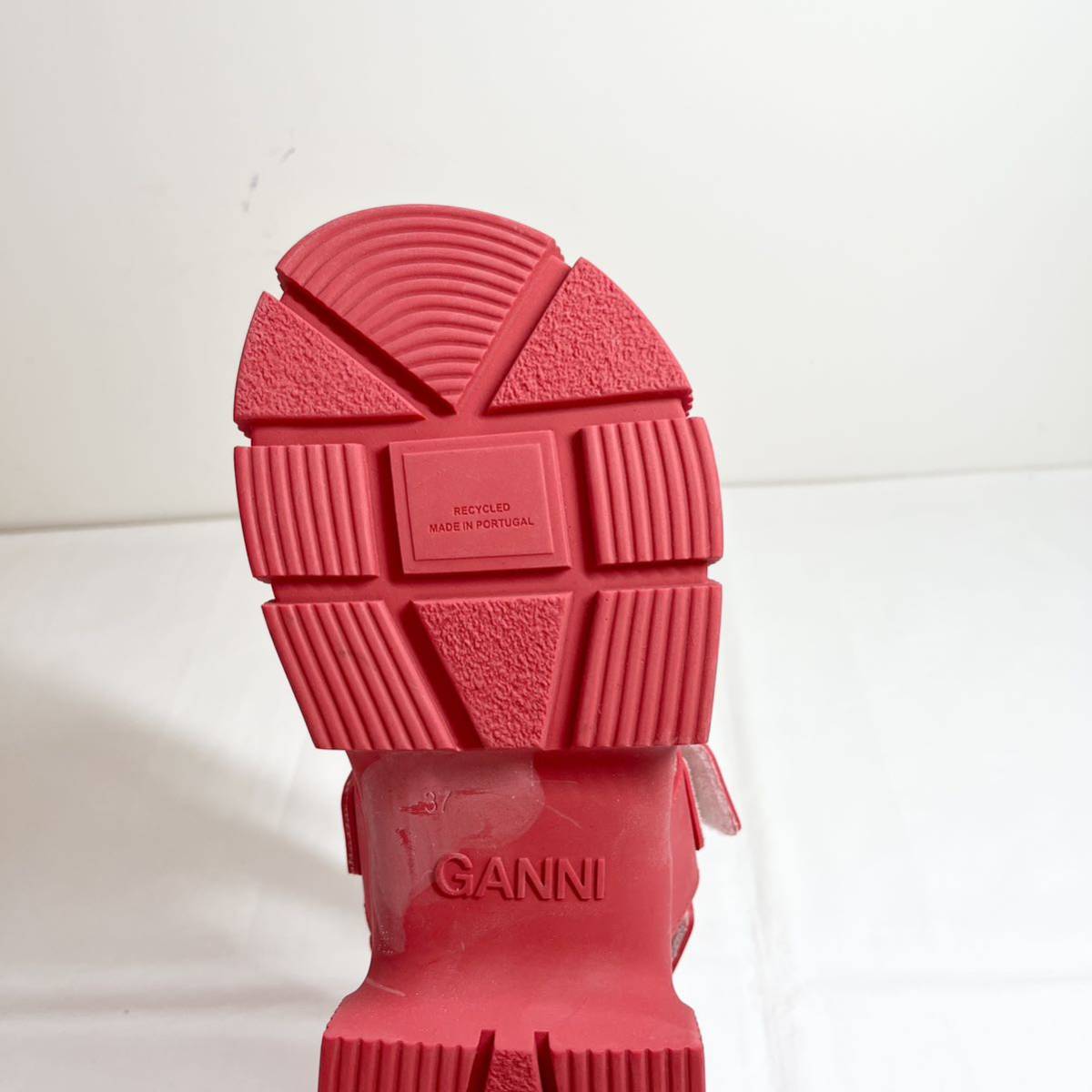 GANNI ガニー ラバーサンダル レッド 24cm-