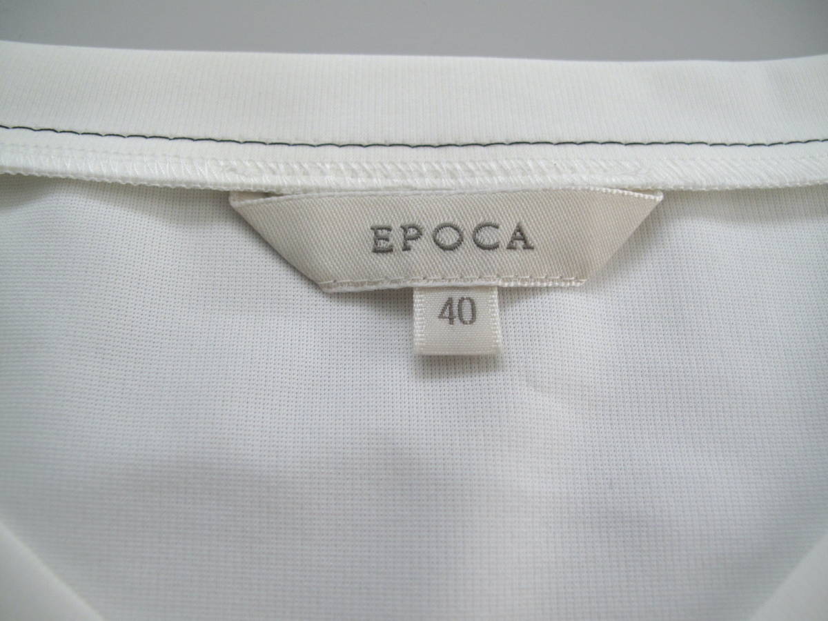 **EPOCA エポカ 半袖トップス カットソー オフホワイト 40_画像4