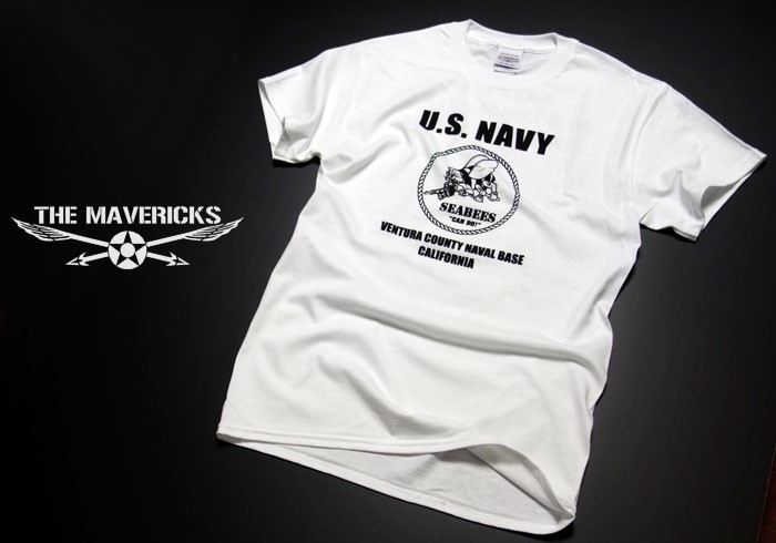 ミリタリー 半袖 Tシャツ M メンズ 米海軍 SeaBees 蜂モデル THEMAVERICKS ブランド 白 ホワイト_画像6