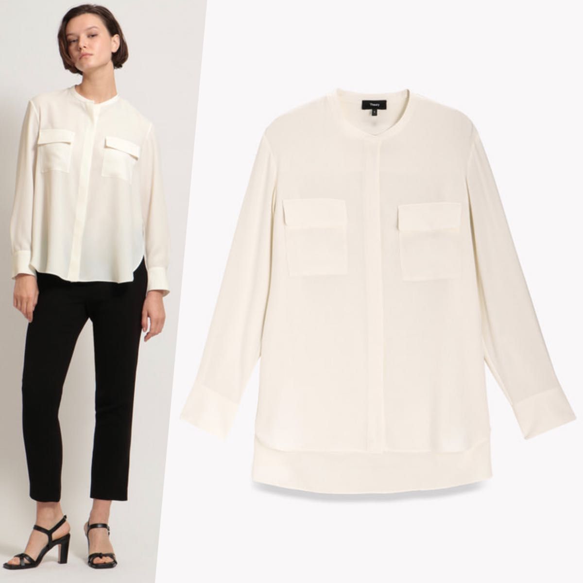 Theory 23SS ウォッシャブル デザインブラウス|Yahoo!フリマ Theory 23SS ウォッシャブル デザインブラウス|Yahoo!フリマ