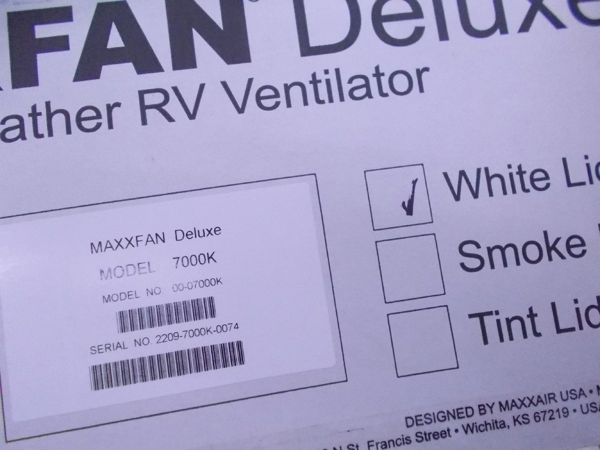 S[ наличие немедленная уплата ]MAXXFAN Max вентилятор 7000K белый с дистанционным пультом не использовался товар кемпер для DIY Caravan RV туристский фургон вытяжной вентилятор 