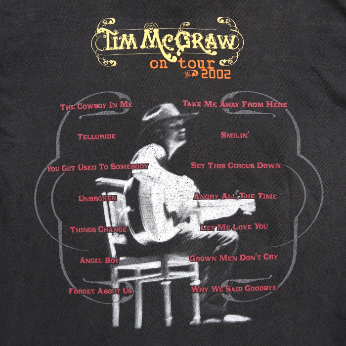 古着 USA製 TIM MCGRAW ティム・マグロウ ツアーTシャツ ブラック サイズ表記：M　gd81623_画像9