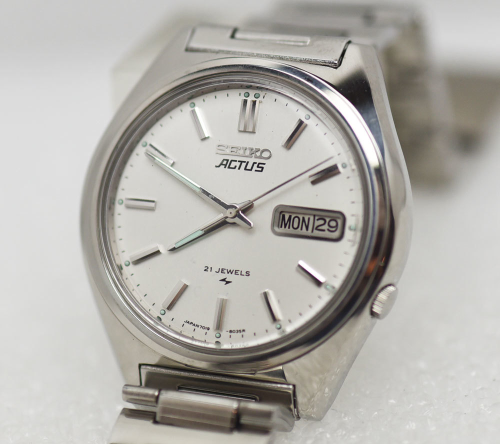 1978年 セイコー アクタス ACTUS シンプル 7019-8010 23石 自動巻き アンティーク 腕時計_画像1