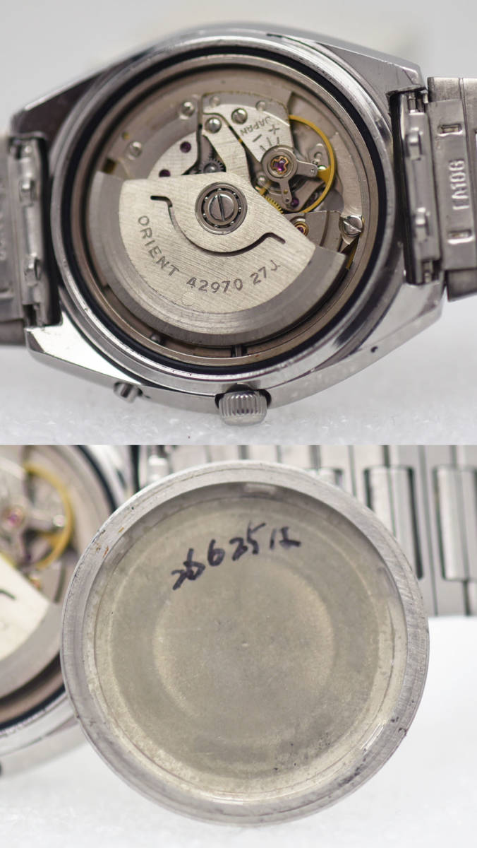 1969年～ オリエント クロノエース メキシカン 9面カットガラス 27石 自動巻 腕時計 ヴィンテージ アンティーク_画像8