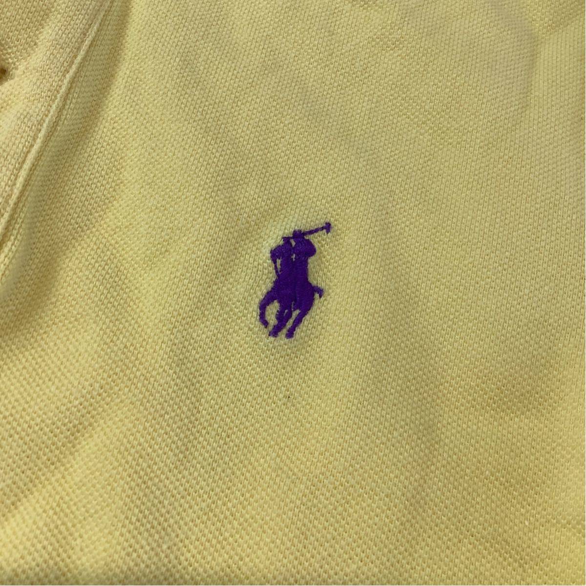 Ralph Lauren ラルフローレン 半袖 鹿子 ポロシャツ レディース Mサイズ イエロー ゴルフ golf_画像4
