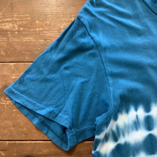 人気 VANZ バンズ ロゴプリント 染めプリント 半袖 tシャツ メンズ Mサイズ ブルー_画像4