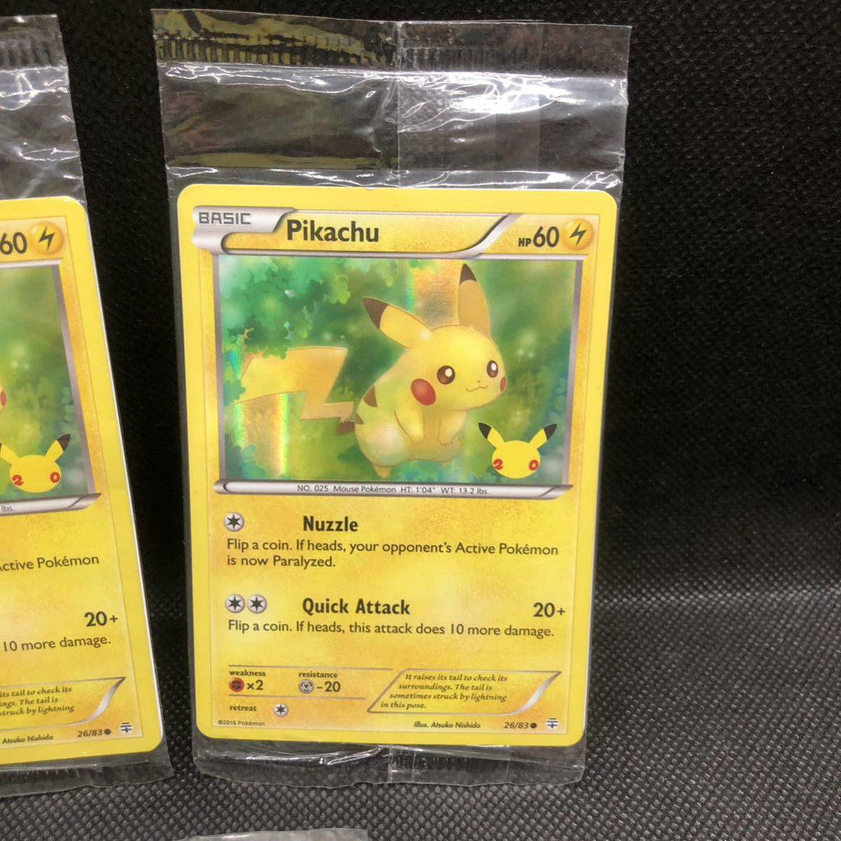 ポケモンカード 未開封 英語版 ピカチュウ 20周年プロモカード 3 ポケモンカード 未開封 英語版 ピカチュウ 20周年プロモカード 3