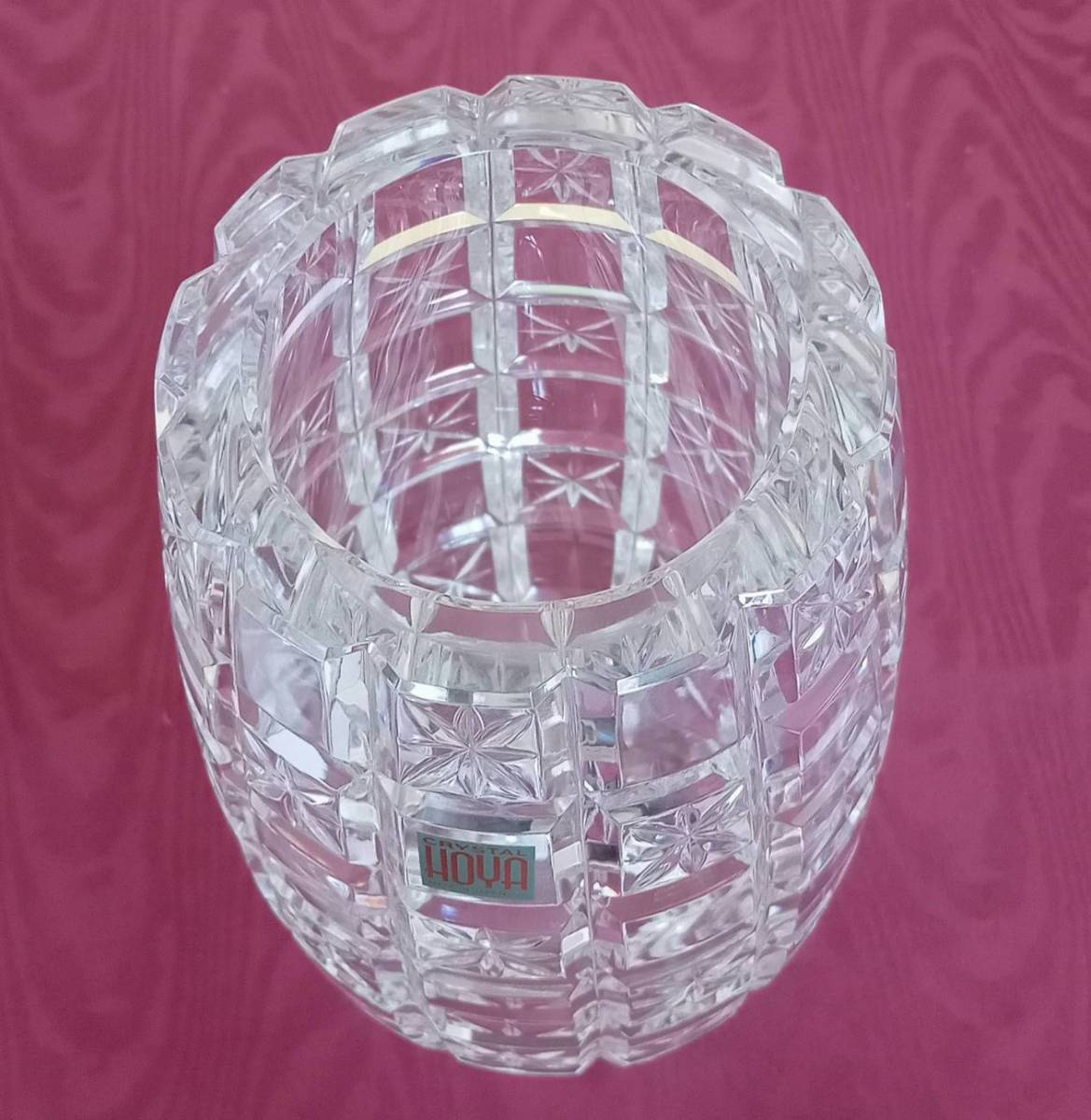【HOYA クリスタル 花器】ガラス 花瓶 インテリア【B5-4-5】0108+-_画像5