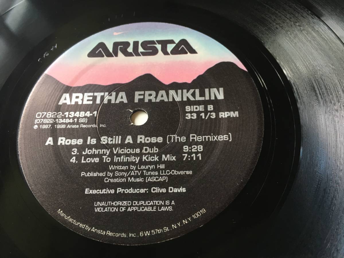 2381●Aretha Franklin A Rose Is Still A Rose (The Remixes)/Progressive House/07822-13484-1/LP 12inch アナログ盤_画像5