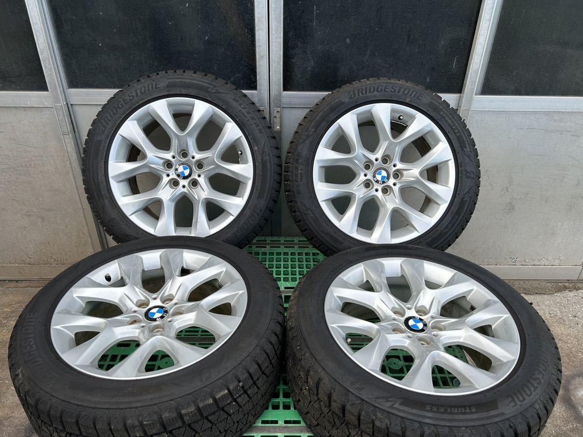 2020年BRIDGESTONE 255/50R19 BLIZZAK DM-V3 バリ山スタッドレスF15、X5純正スタ-スポ-ク、スタイリング、9J、+48、120/H5、バランス済み_画像1