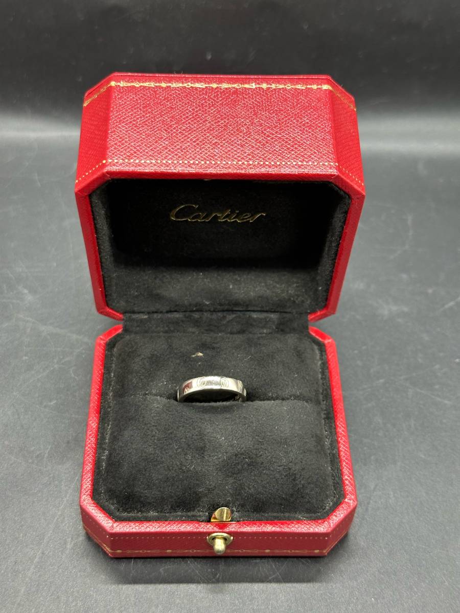 高級品市場 Cartier A8-1 カルティエ 刻印 指輪 12号 CZ8195 ホワイト
