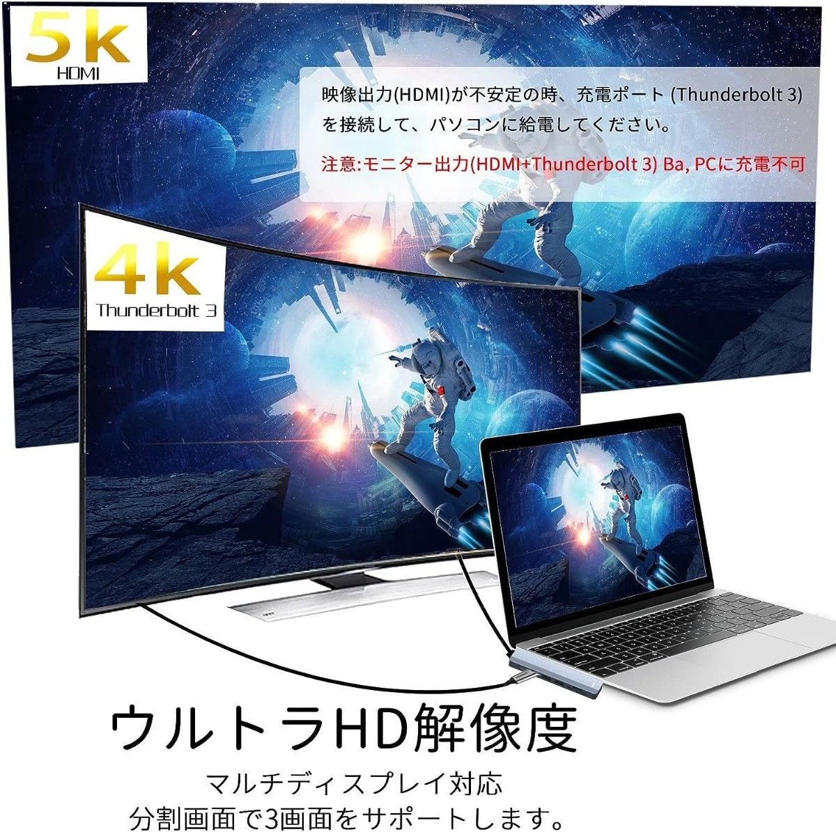 BP64 Macbook ハブ MacBook Pro Air専用 7-in-2 USB-C変換アダプター 4K HDMIポート