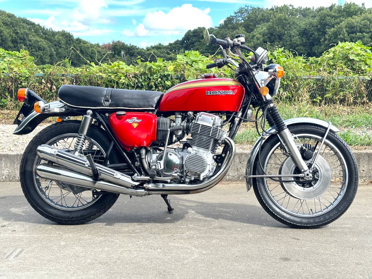 CB750F ホンダ旧車絶版車 綺麗なレッドカラー エンジン不動車 車体綺麗_画像7