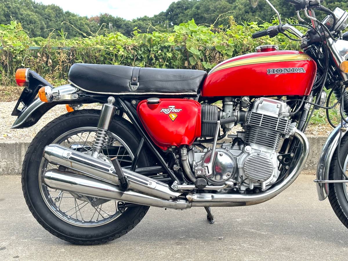 CB750F ホンダ旧車絶版車 綺麗なレッドカラー エンジン不動車 車体綺麗_画像5