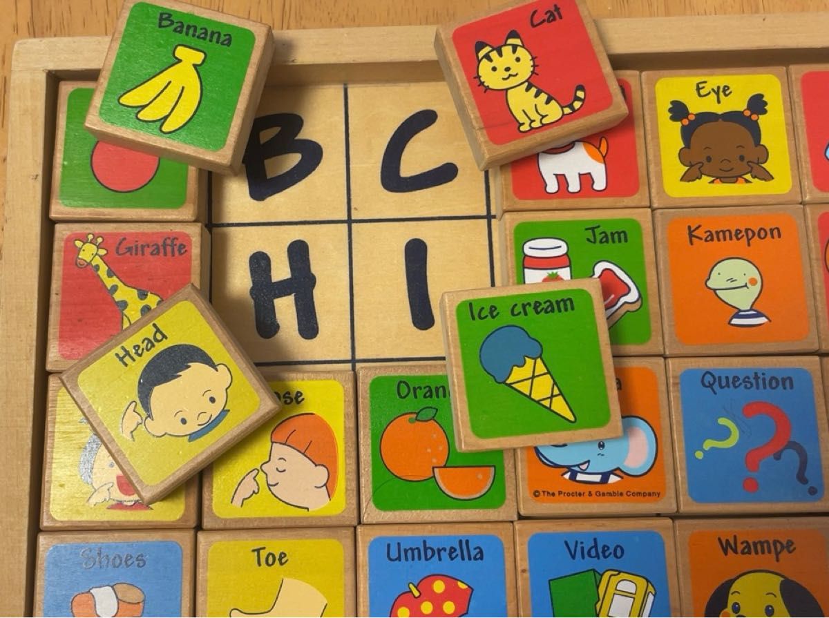 アルファベット　木製積み木　パンパース　知育玩具