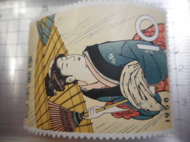 切手古い切手記念切手日本郵便１９５８年１０ 浮世絵能歌舞伎葛飾北斎 