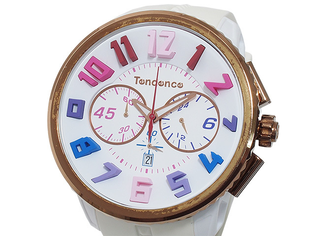 富士屋◆ テンデンス ガリバー ラウンド TY460614 レインボー クロノグラフ 日本限定モデル クオーツ 腕時計 電池交換済
