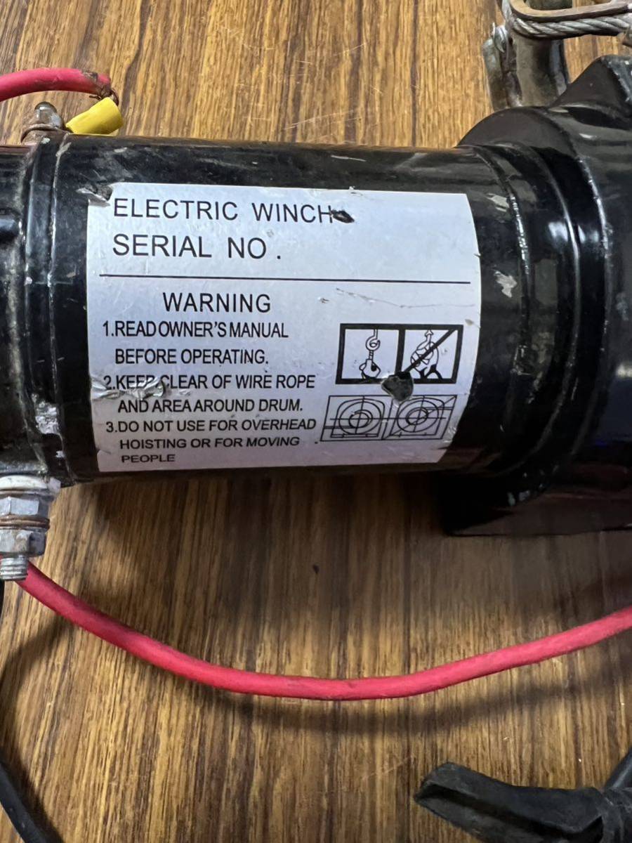 Electric Winch 12V 3000lbs 最大牽引力 900kg ★ 電動ウィンチ 防水 リモコン付 牽引_画像2