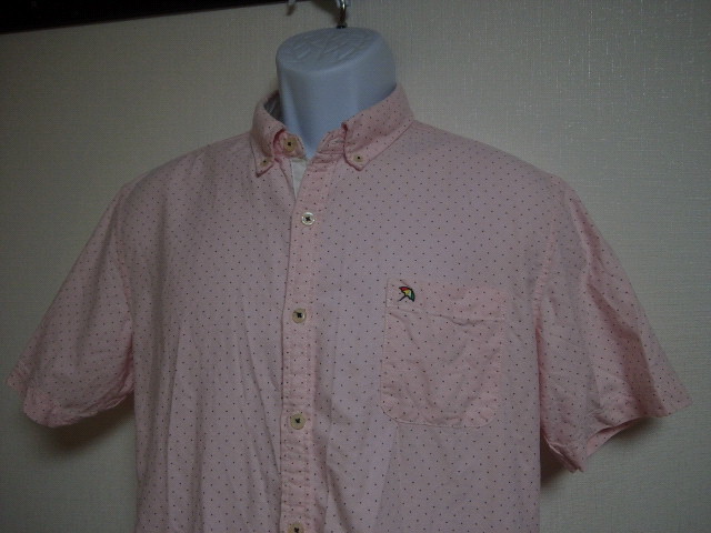 a-norudo* perm - short sleeves shirt ( pink series ) L size Arnold Palmer