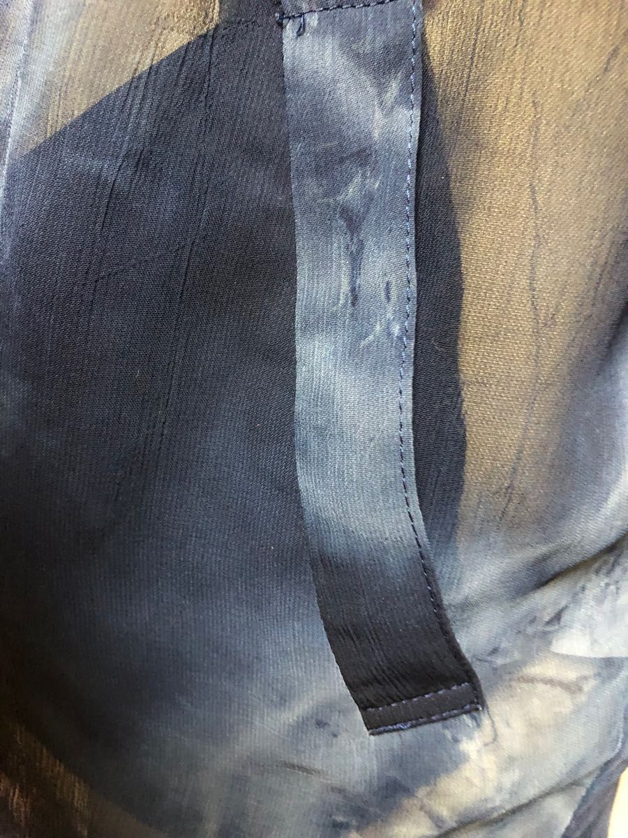 【昭和レトロ】【SODAI】薄手のジャケット 軽めの羽織 シャツ ブラウス シアーシャツ シースルー 透けブラウス 古着 日本製