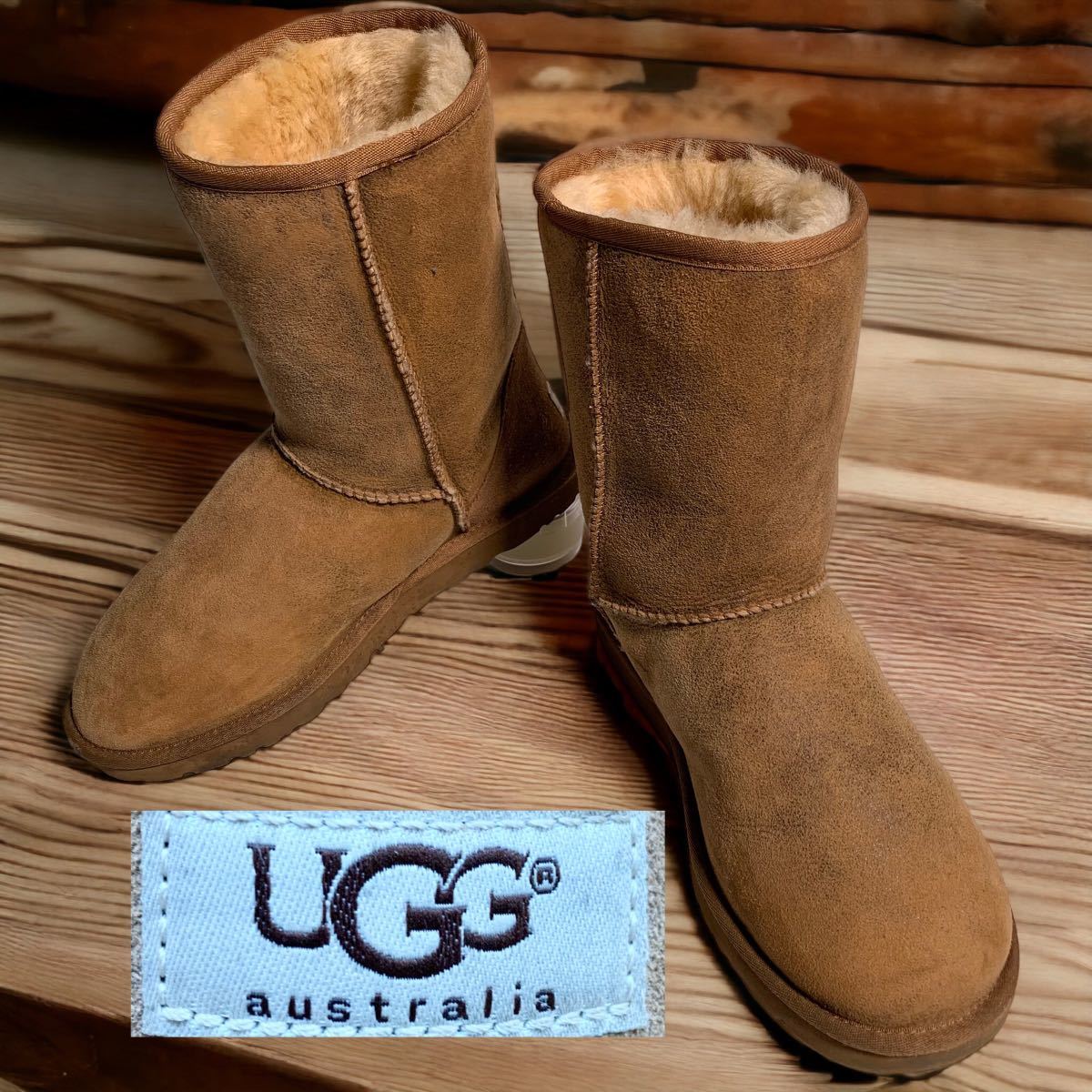 UGG オーストラリア ムートンブーツ クラッシックショート ブラウン 26cm CLASSIC Short