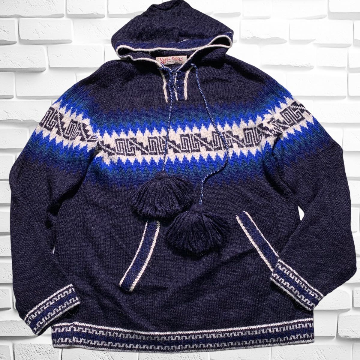 少し豊富な贈り物 ネイティブ柄 セーター ニット アルパカ100% ペルー