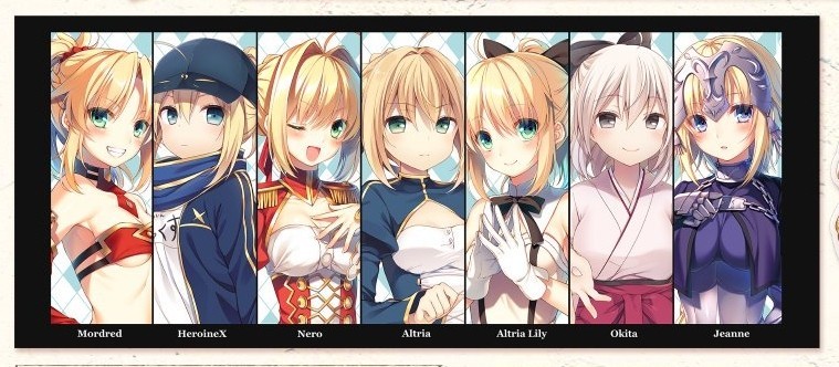 C90 AliceSyndrome*＆予備学科(遠坂あさぎ＆米白粕) FGOフルカラーフェイスタオル Fate Grand Orderネロ モードレッド 沖田総司 ジャンヌ_画像2