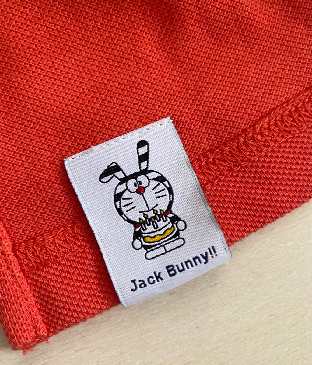 美品　Jack bunny ジャックバニー　ドラえもん　オレンジ半袖ポロシャツ1 パーリーゲイツレディースゴルフgolfウエアー夏