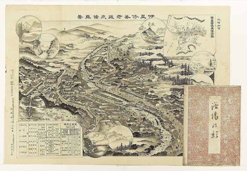 伊豆修善寺温泉場真景　松根建三画