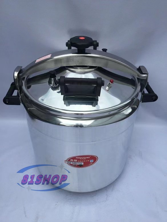 [81SHOP] powerful recommendation *60L business use pressure cooker aluminium large ramen soup large kitchen equipment professional specification diameter 44CM gas fire applying person number approximately 60* quality guarantee 