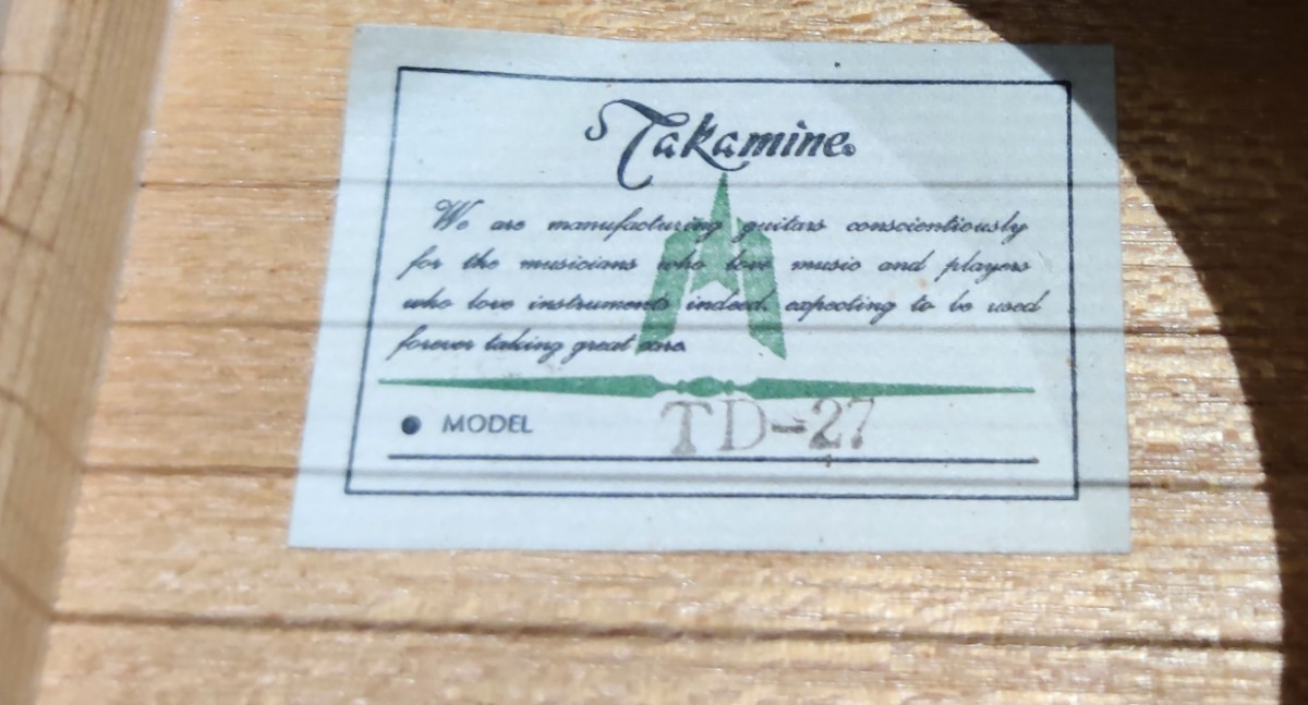 1円スタート Takamine(タカミネ) TD27 FISHMANエレアコ