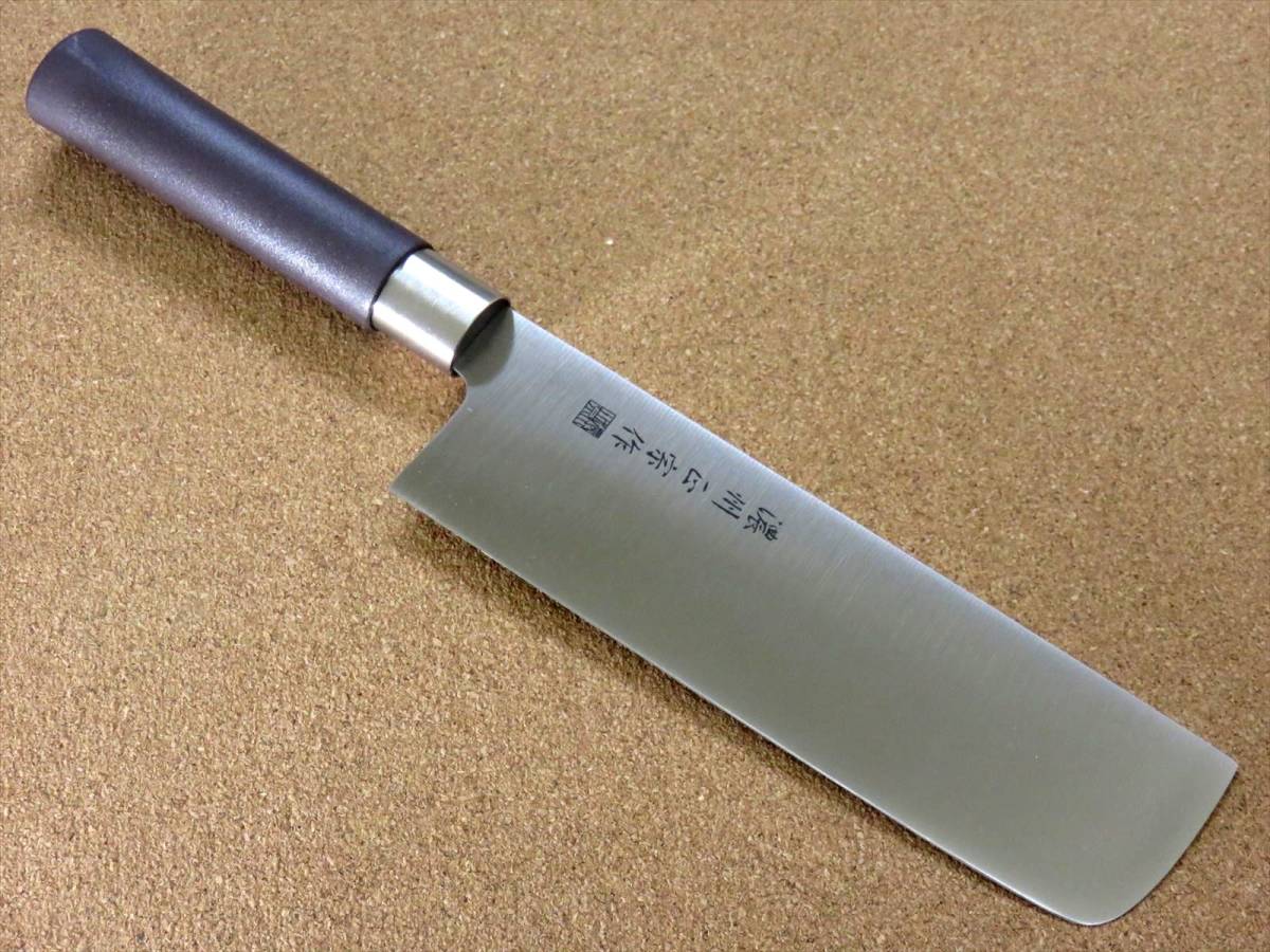 関の刃物 菜切り包丁 17cm (170mm) 濃州正宗作 ステンレス刃物鋼 家庭用の野菜を切る両刃包丁 キャベツの千切り 大根のかつらむき 日本製